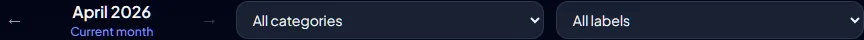 Filter bar detail